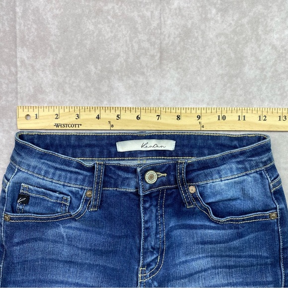 KanCan Womens Jeans Size 3 25 Dark Wash Mid Rise Distressed Denim Pants - Picture 15 of 16